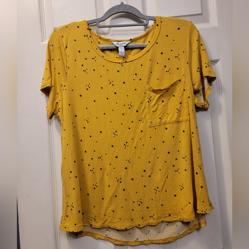 Arizona Jean Company Yellow T-shirt With Stars Size XL